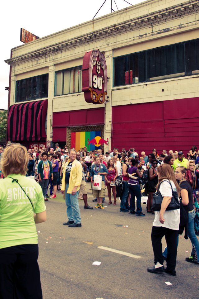 Outside the Gay 90s at Twin Cities Pride.